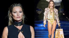 Kate Moss, Lila Moss, Kate Moss and daughter, Kate Moss Milan Fashion Week, Lila Moss Milan Fashion Week, Fendi x Versace, Fendace, indian express news