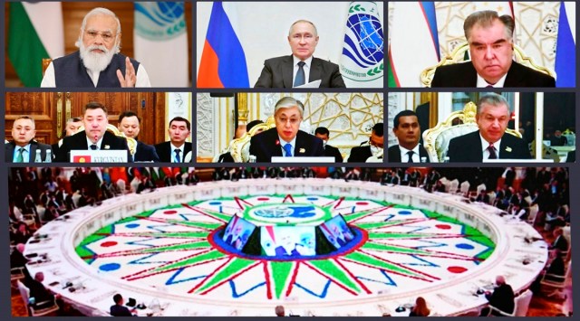 Prime Minister Narendra Modi addresses the Plenary Session of the 21st Meeting of SCO Council of Heads of State on Friday. (Photo: PTI)