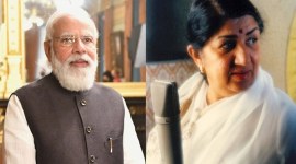 Narendra Modi and Lata Mangeshkar