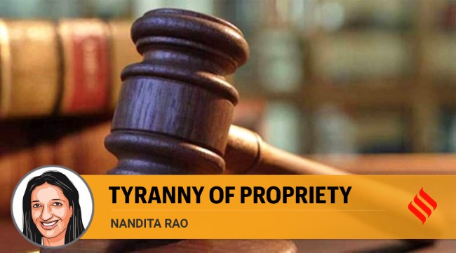 Of no less importance is the fact that propriety has no objective yardstick by which anyone’s conduct can be tested. 