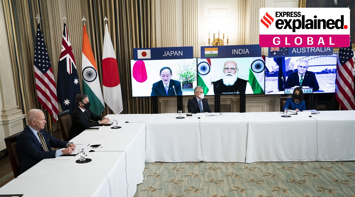 Quad, Quad meeting, What is Quad, Quad group, Quad india, Quad meeting in US, Quad countries, Modi Quad meeting, which countries are in quad, quad countries, current affairs, indian express