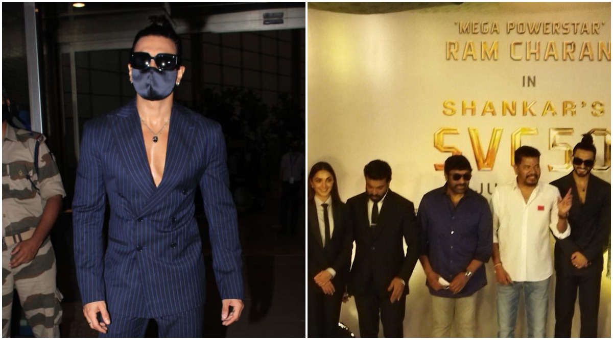 Ranveer Singh steals glances with striking blue, velvet track suit at  Mumbai airport