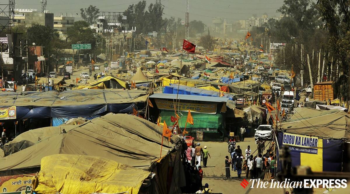 The farmers have been protesting against the three central farm legislations on the Singhu border. (File)