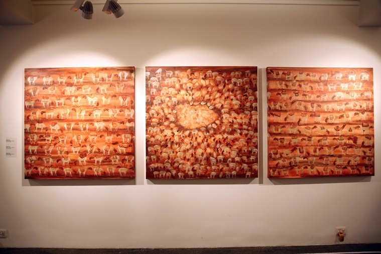 Raju Baraiya, Raju Baraiya artworks, Raju Baraiya migrants