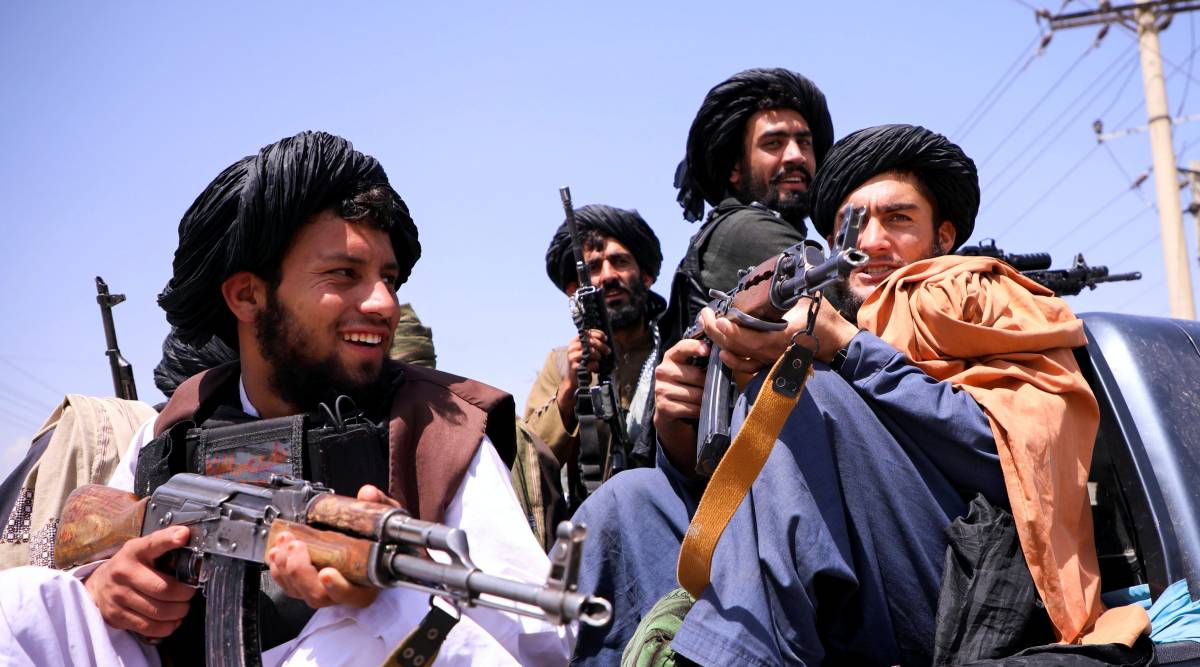 Taliban forces patrol in front of Hamid Karzai International Airport in Kabul, Afghanistan, September 2, 2021. (REUTERS/File Photo)