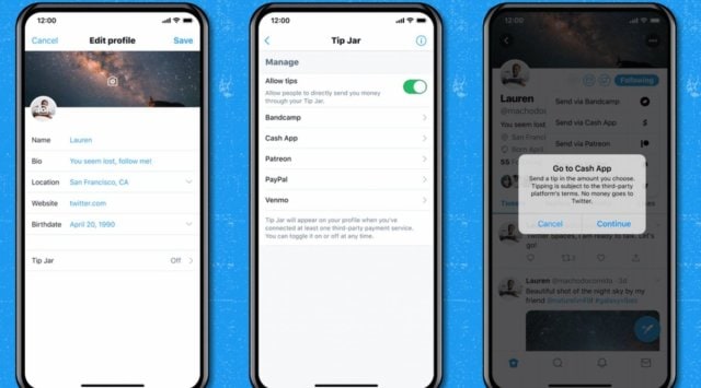 Twitter, Twitter cryptocurrency, Twitter Tip Jar, Twitter bitcoin payments, Twitter payments, Twitter Bitcoins, Twitter features