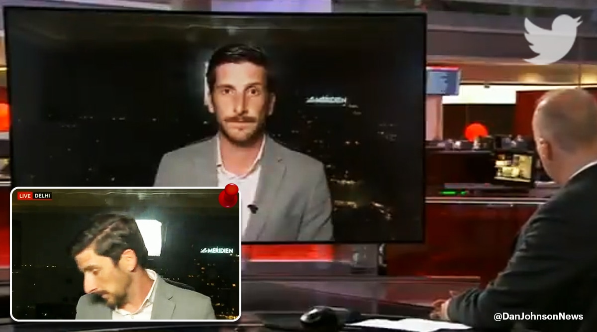 Waiting for a few seconds, Dan Johnson thought the live interview was over and stood up gruntingly and said, "this job man, this job".