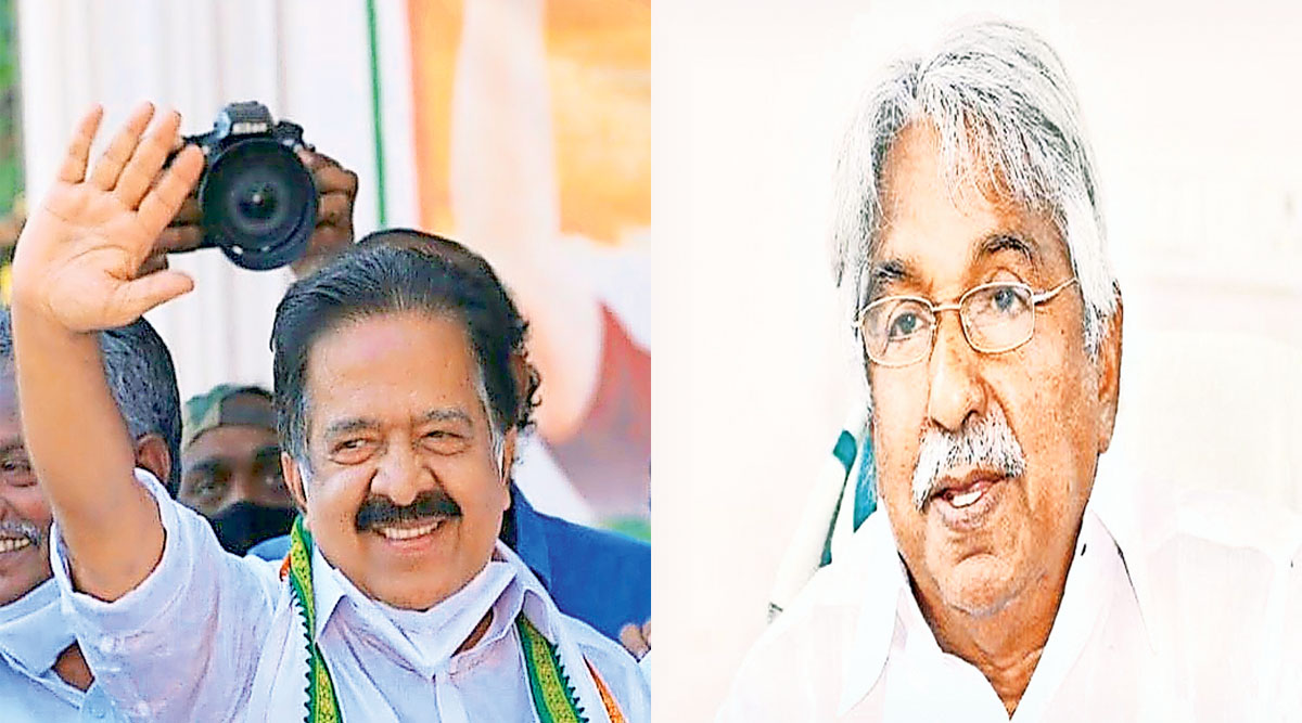 Ramesh Chennithala (left) and Oommen Chandy