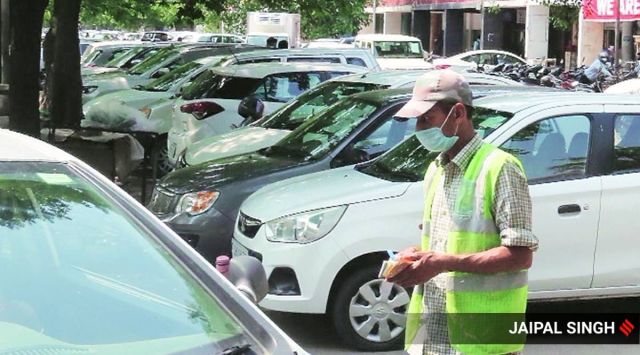 From now, the MC authorities in coordination with police will remove/tow the wrongly parked vehicles. (Express Photo by Jaipal Singh)
