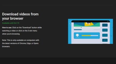 Youtube Is Temporarily Supporting Downloading Videos On Web Technology News The Indian Express