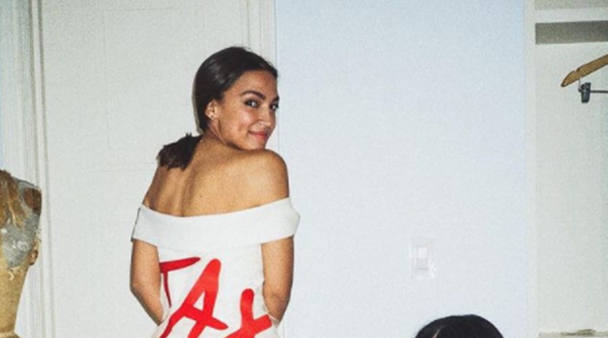 Designer claims Alexandria Ocasio-Cortez's Met Gala outfit looks 'similar' to her work | Fashion News - The Indian Express Designer claims Alexandria Ocasio-Cortez's Met Gala outfit looks 'similar' to her work | Fashion News - The Indian Express