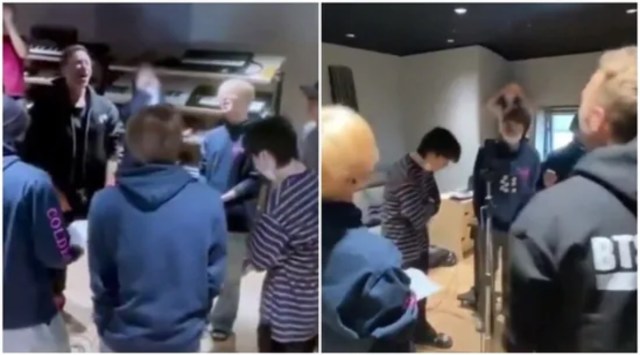 BTS with coldplay