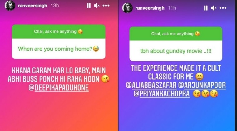 Ranveer Singh Calls Deepika Padukone ‘queen Tells Her To Warm Up The 