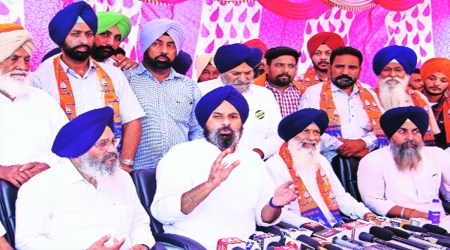 SAD general secretary Bikram Singh Majithia addresses meduia in Amritsar, Tuesday. PTI