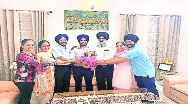Dilpreet Singh, a mechanical engineer from Punjab Engineering College (PEC), Chandigarh,  had earlier got selected in 2019 as a tehsildar in PCS exam. Earlier this year, he got selected as PCS (Executive).  He is currently under training in Chandigarh (Express photo)