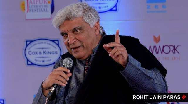 Javed Akhtar in Jaipur in 2017 (Express photo by Rohit Jain Paras)