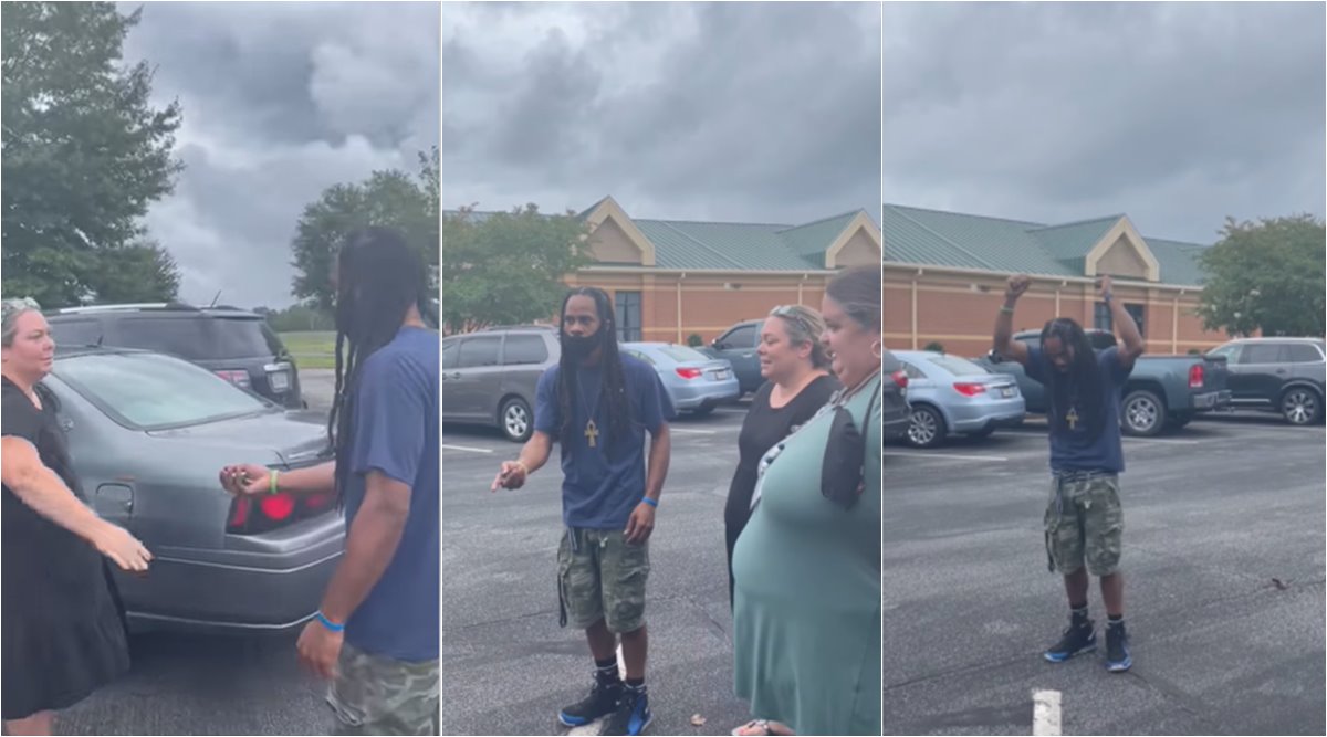 custodian surprised with car, georgia custodian gifted car by teachers, faculty raise money to gift janitor car, good news, viral news, indian express