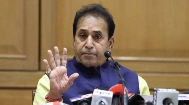 Anil Deshmukh during a press conference in Mumbai. (Express Photo/File)