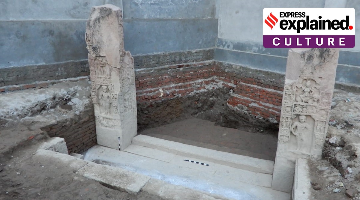 The stairs of the temple had 'shankhalipi' inscriptions. (Courtesy: ASI)