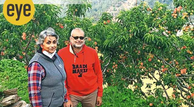 Vasudha and Sanjay Sondhi at their estate (Courtesy: Parvada Bungalows@VS Fruitree Estate)
