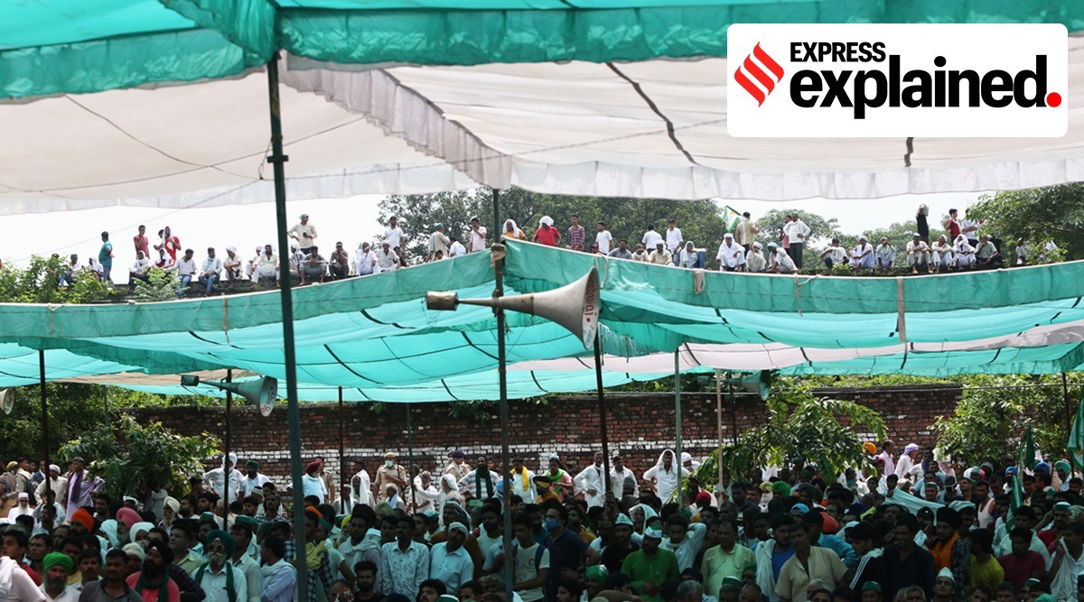 Haryana farmers protest, farmers protest, Haryana farm agitation, Haryana news, Karnal protest, Indian Express