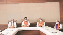 Gujarat bjp, Gujarat bjp executive meeting, nitin patel, Gujarat CM, Gujarat deputy CM, Vijay rupani, indian express, indian express news, gujarat news