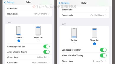 Apple Ios 15 How To Shift Safari S Tab Bar Back To The Top Technology News The Indian Express