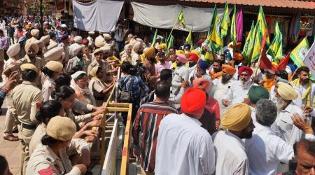 Police deployment outside Jallianwala Bagh  (Express Photo)