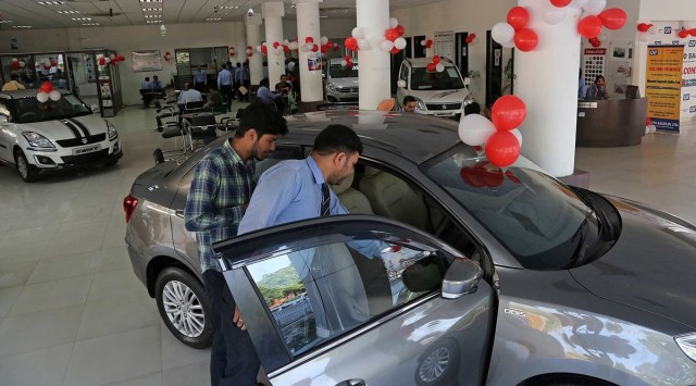 The total passenger vehicle sales -- including dispatches of cars, utility vehicles and vans -- from OEMs to dealerships increased by 7 per cent to 2,32,224 units in August compared to 2,15,916 units in the same month last year. (Representative image, express photo by Jaipal Singh)