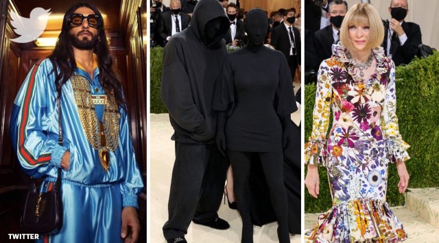 met gala, met gala 2021, ranveer singh, Kim Kardashian, Lil Nax X Met Gala outfits trigger meme, trending, indian express, indian express news