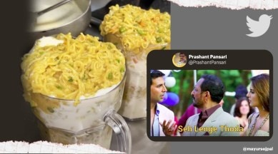 maggi, maggi milkshake, maggi milkshake viral picture, maggi food, bizarre food, bizarre food combination, trending, indian express, indian express news
