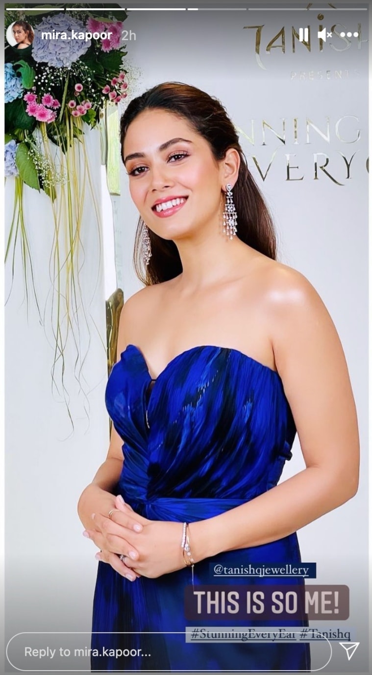 Mira Kapoor Is Gorgeous In Blue Shares Photos With Glam On The Rocks Entertainment News The Indian Express