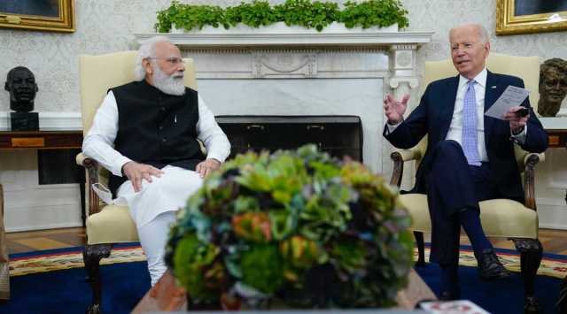 President Joe Biden meets with Indian Prime Minister Narendra Modi in the Oval Office of the White House, Friday, Sept. 24, 2021, in Washington. (AP Photo)