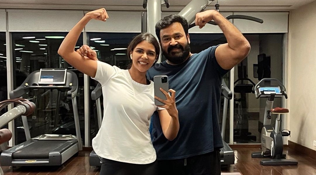 Kalyani Priyadarshan shows off biceps with Mohanlal: 'His warm-up ...
