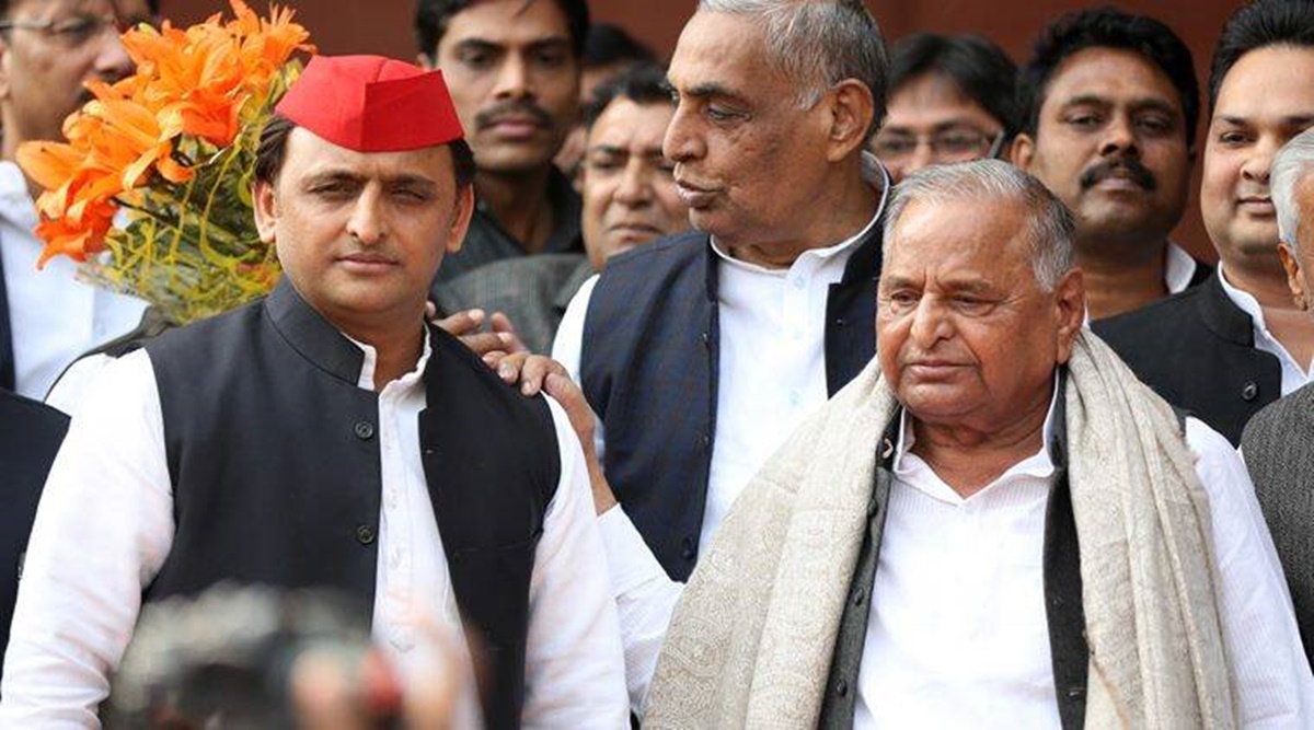 Uttar Pradesh: With Mulayam by his side, Akhilesh hits out at BJP | Cities News,The Indian Express