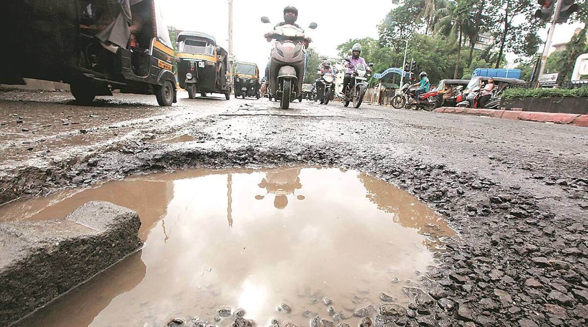 mumbai rains potholes