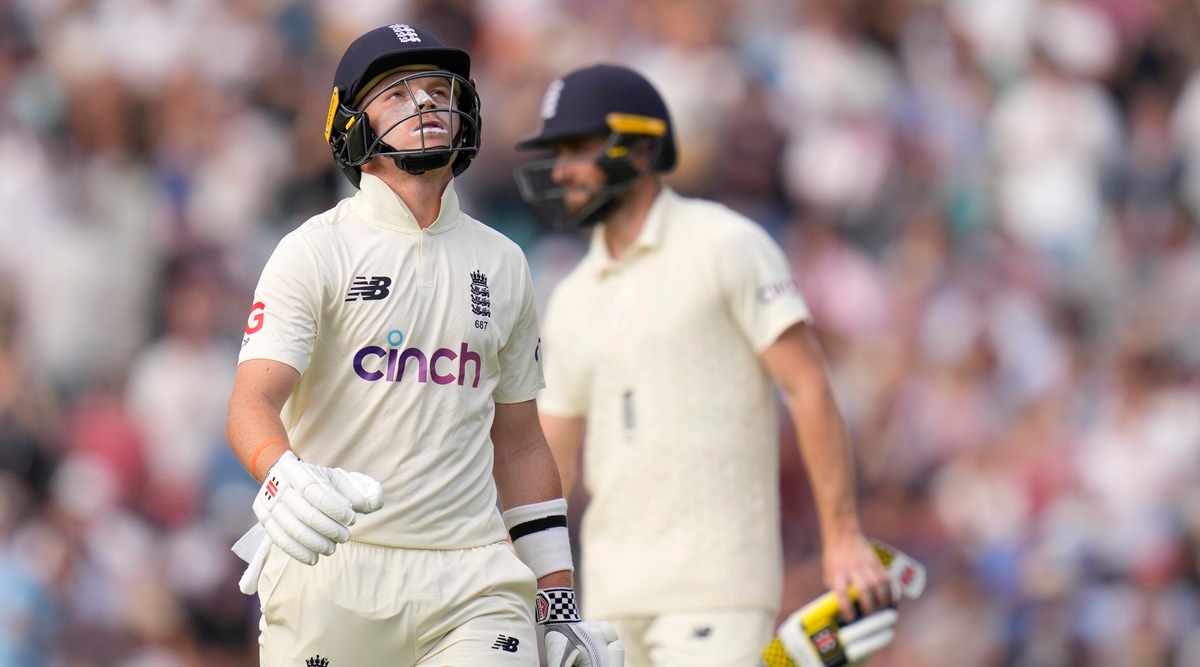 England's Ollie Pope. (AP)