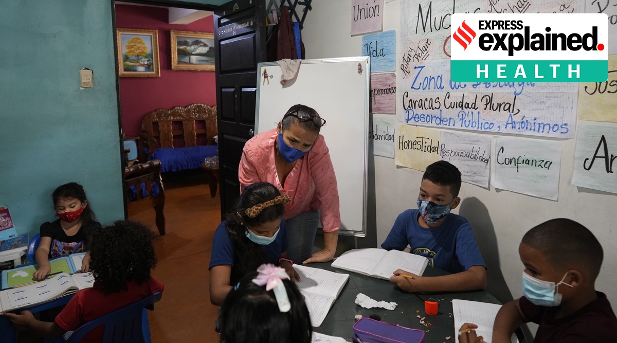 Children attend home school in Venezuela, Wednesday, Sept. 22, 2021. (AP Photo/Ariana Cubillos, File)