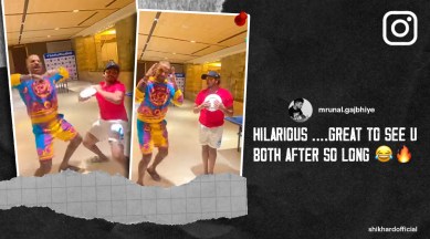 shikar dhwan, prithvi shaw, ipl 2021, shikar dhawan prithivi shaw kokilaben reel, Mani pohe banenge meme, kokilaben memes, cricket news, indian express