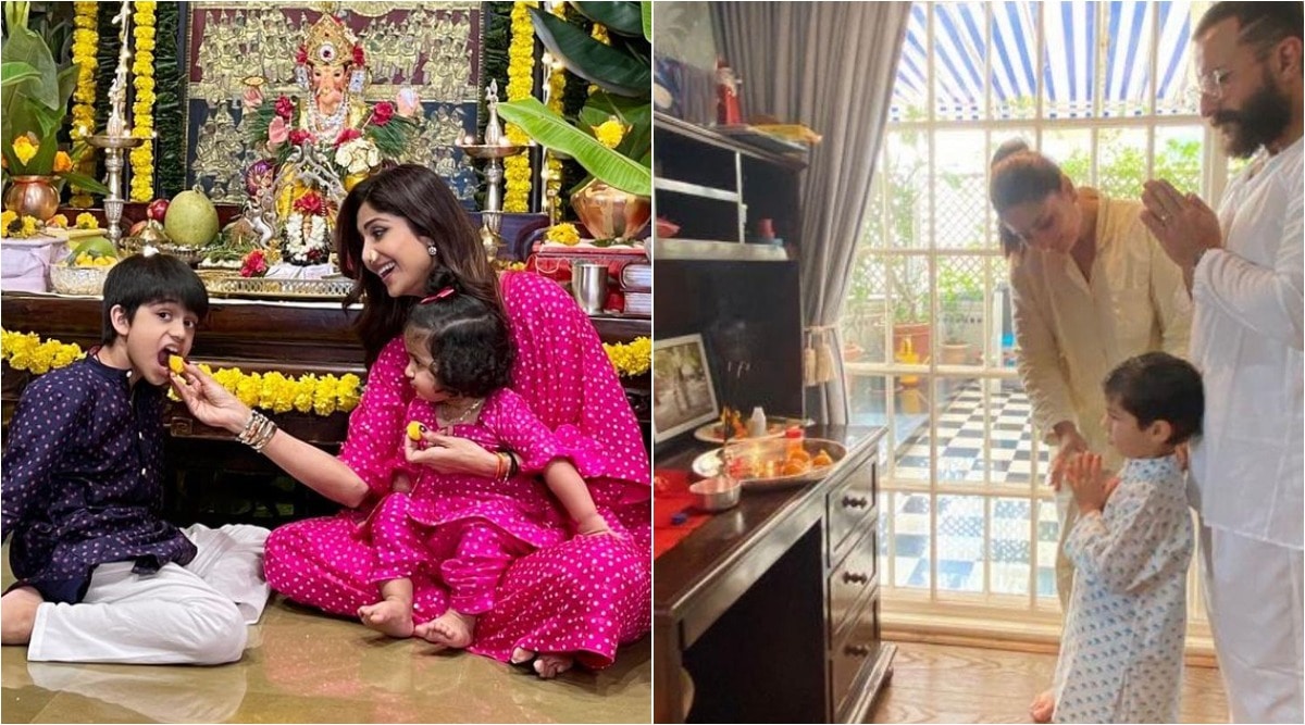 ganesh chaturthi 2021 celebrations at shilpa shetty, kareena kapoor's homes