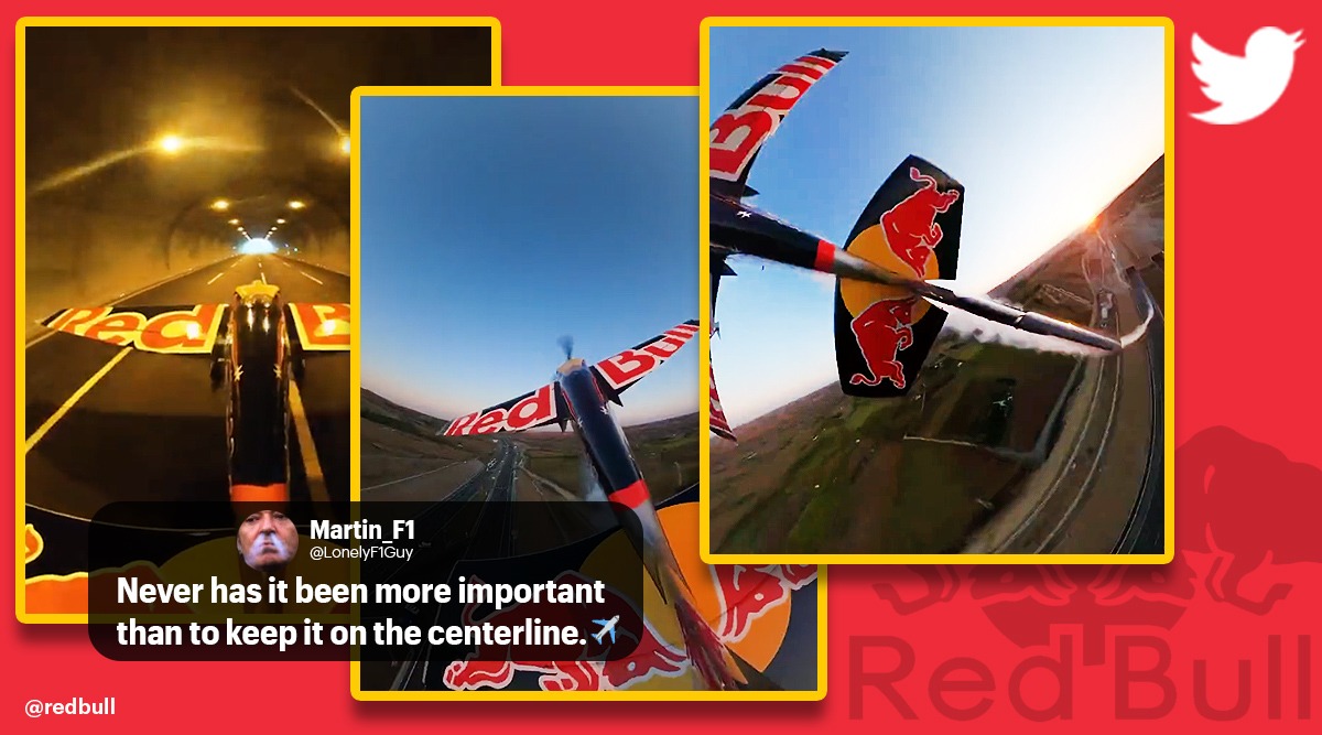 red bull Dario Costa Stunt pilot flies plane through tunnels, Dario Costa tunnel stunt viral video, Dario Costa trending, indian express, indian express news