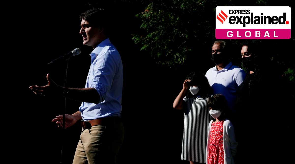 Canada's Liberal Prime Minister Justin Trudeau speaks during an election campaign stop in Aurora, Ontario, Canada September 18, 2021. (Photo: REUTERS)