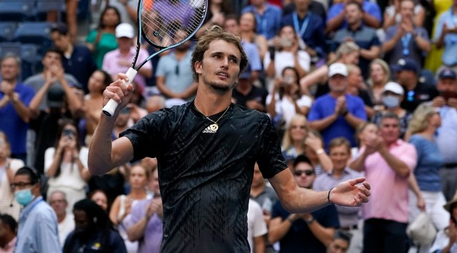 Alexander Zverev in action during the US Open quarter-finals. (AP)