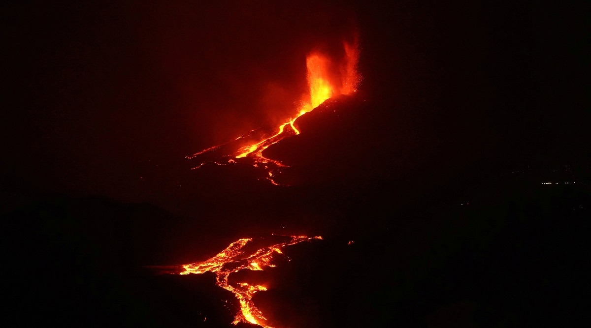 Lava from Spanish volcano surges after crater collapse | World News ...