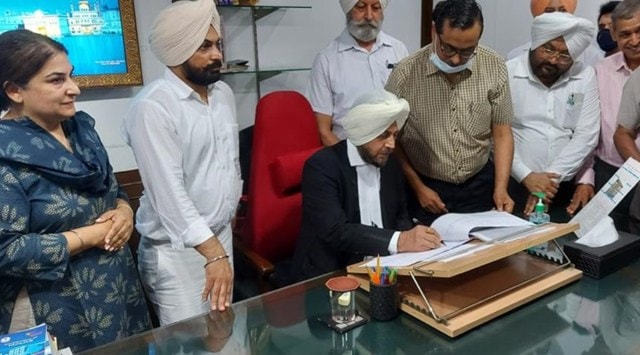 Amar Preet Singh Deol takes charge as the Punjab Advocate General (Express photo)