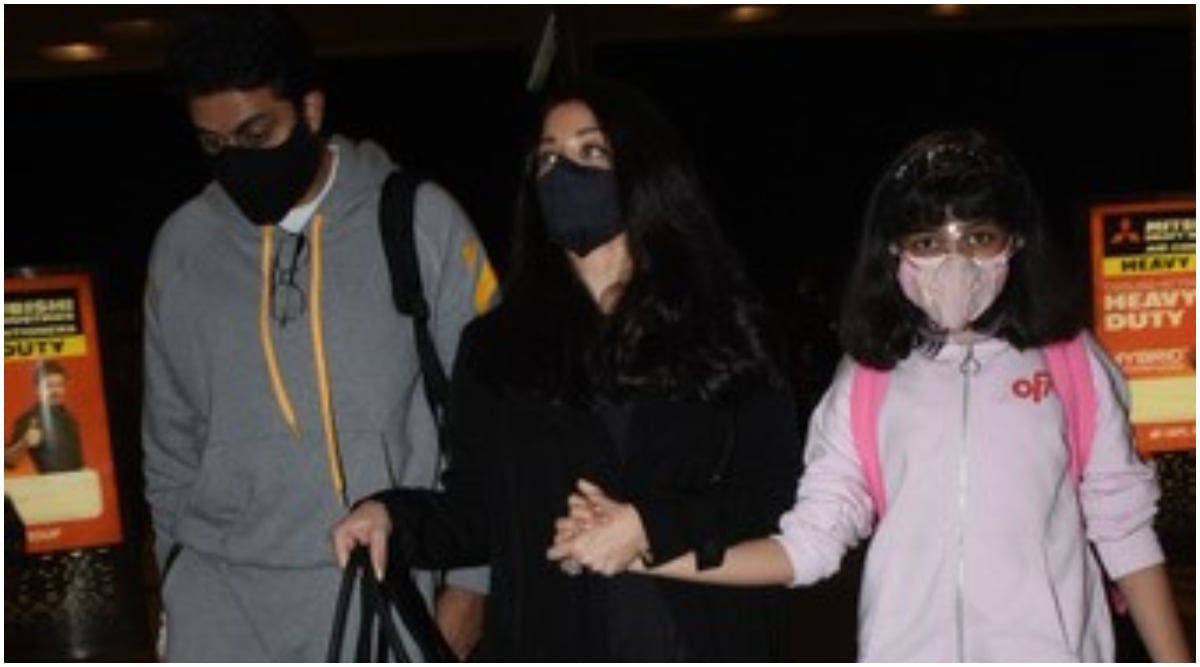 Aishwarya Rai, Abhishek Bachchan et Aradya ont été aperçus à l’aéroport de Mumbai, voir les photos