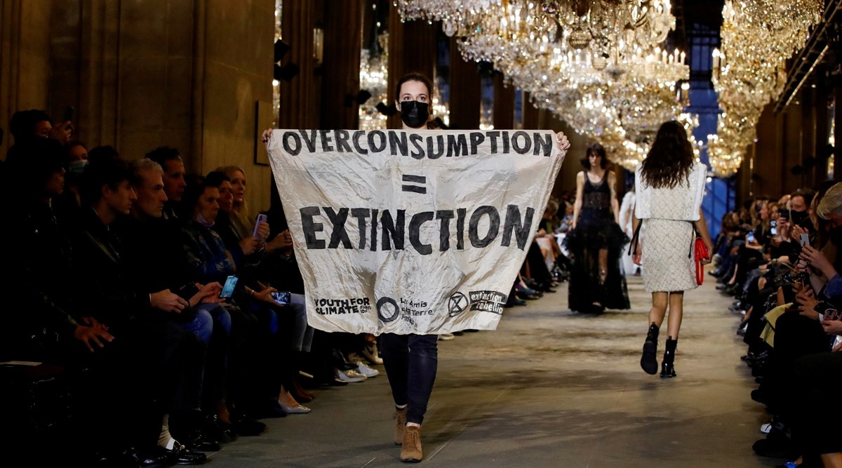 A Climate Activist Walked in the Louis Vuitton Fashion Show - The New York  Times