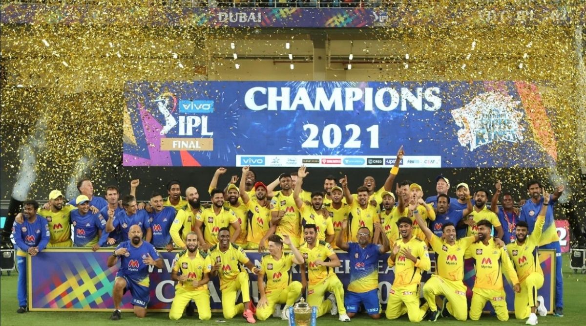 Chennai Super Kings winning the IPL Title