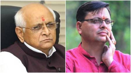 Bhupendra Patel and Pushkar Singh Dhami