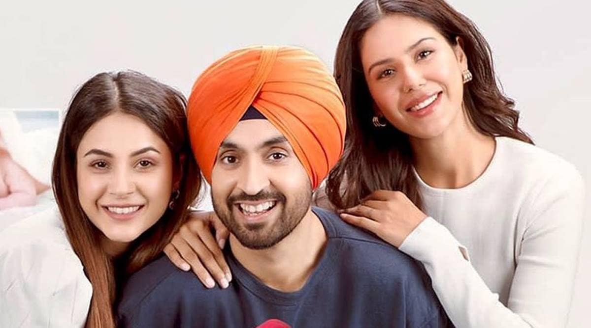 Diljit Dosanjh with Shehnaaz Gill and Sonam Bajwa